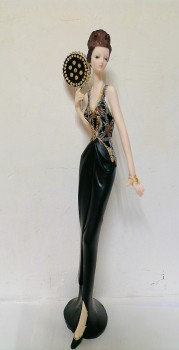 девушка в черном с веером статуя  ― ИГРУШКИ И СУВЕНИРЫ ОПТОМ В НОВОСИБИРСКЕ