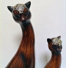 кошка статуэтка серебро 3шт